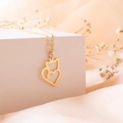 Cadena gatito corazón