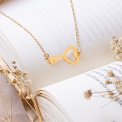 Cadena corazón llave