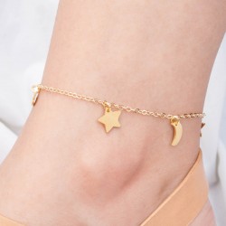 Tobillera lunas y estrellas