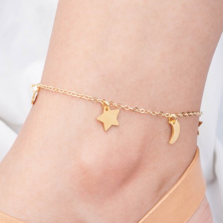 Tobillera lunas y estrellas