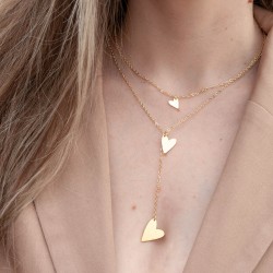 Cadena corazón doble
