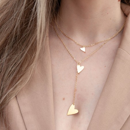 Cadena corazón doble