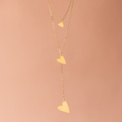 Cadena corazón doble