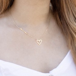 Cadena corazón flechado