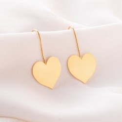 Aros largos corazones