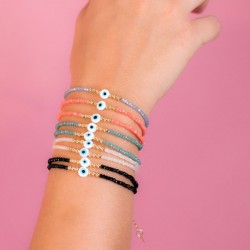Pulsera de cristal y ojo turco